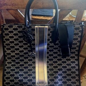 Michael Kors Black and Silver Tote Bag